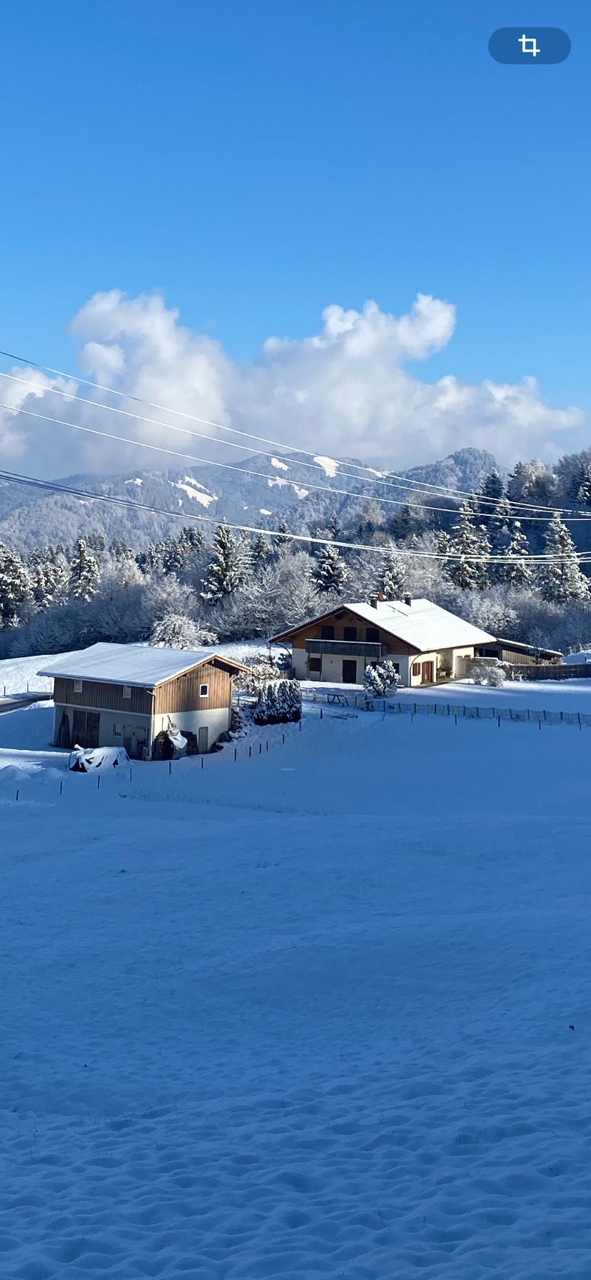 Chalet Fluh Winterpanorama